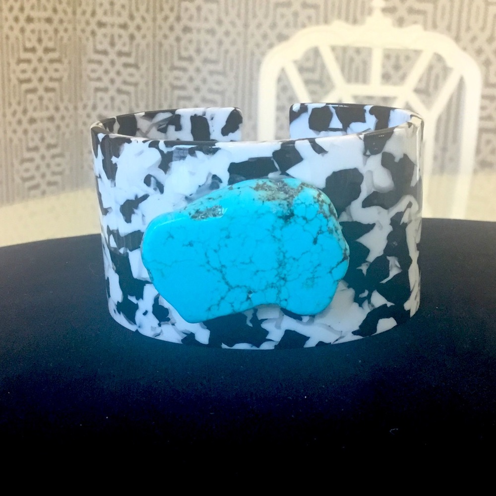 Ruby & Jade - exotic acrylic cuff